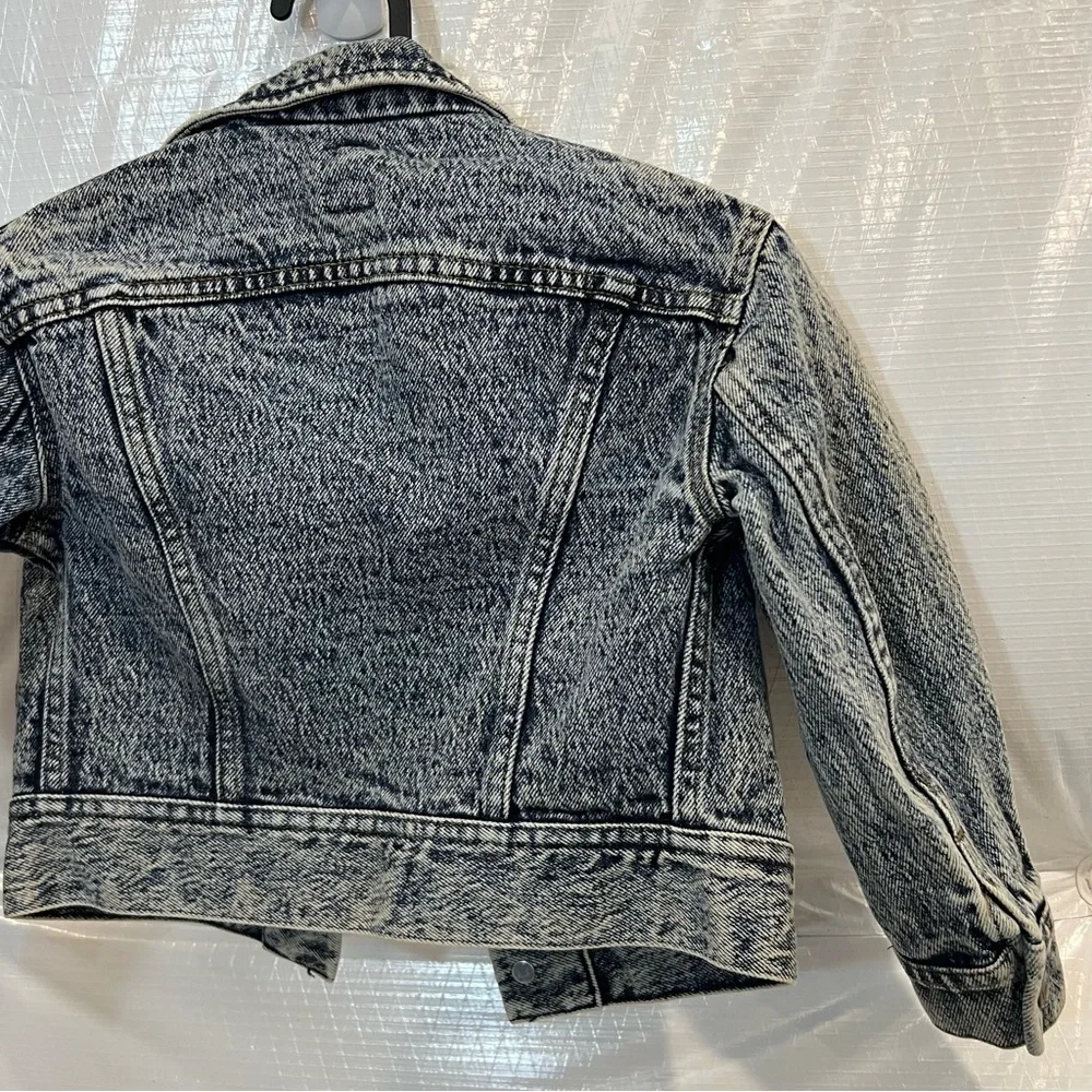 Lee Vintage Acid Wash Denim Jean Jacket Trucker Jacket Youth Sz 6 Button Unisex